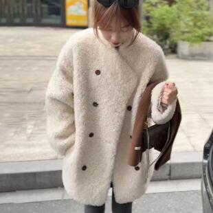 JOYIASS韩系独特漂亮的羊羔毛厚外套女2025新款秋冬季时尚洋气中