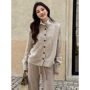 JOYIASS高领小香风毛衣开衫外套女款2025新款秋冬季高级感超好看