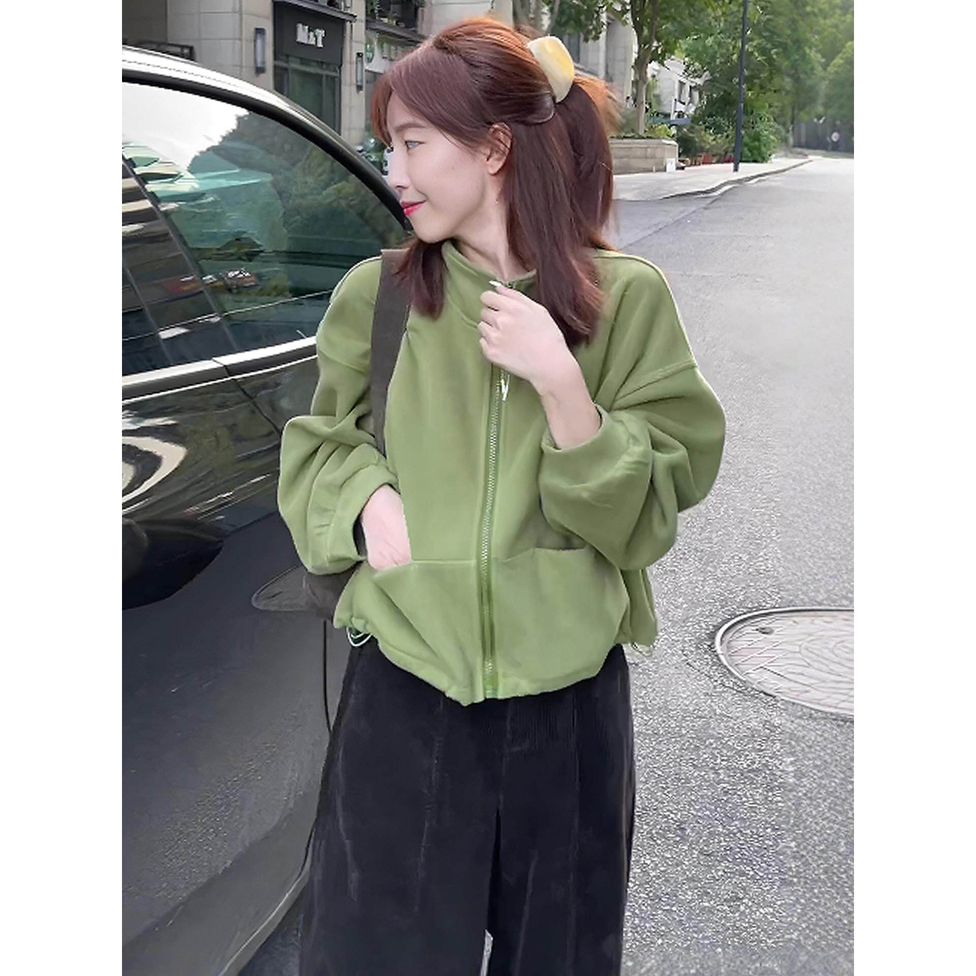 JOYIASS慵懒风拉炼长袖卫衣外套女2025新款秋季爆款时尚洋气宽松