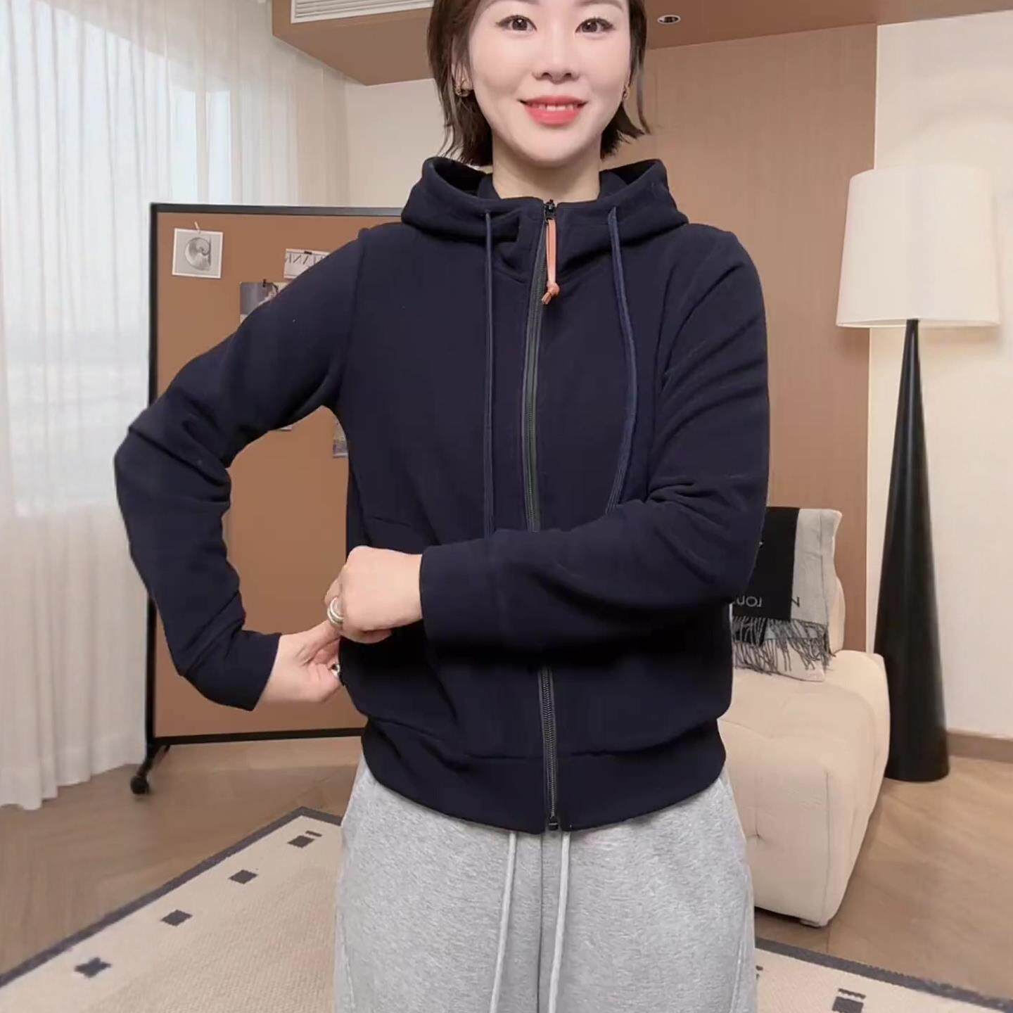 JOYIASS连帽拉链加厚卫衣外套女2025新款秋冬季爆款时尚洋气宽松