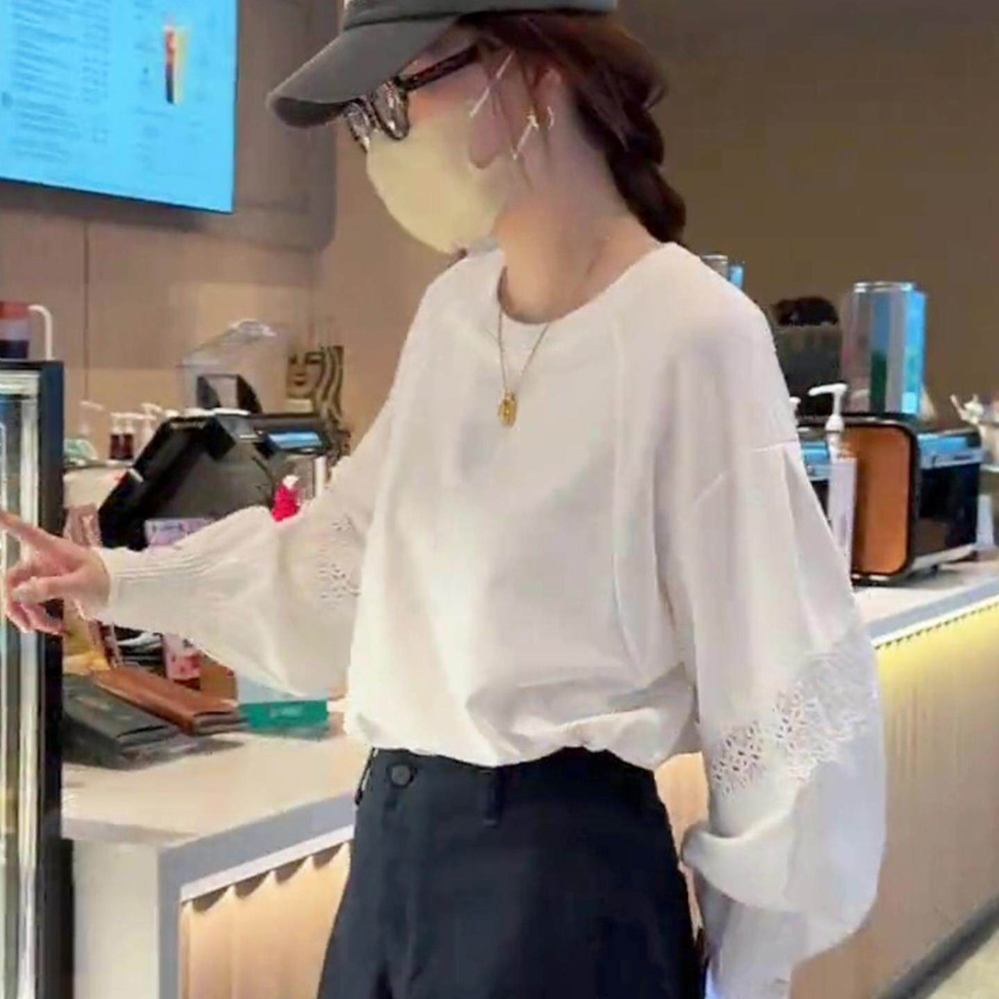 JOYIASS巨好看的早秋法式白色长袖衬衫女2025高级感轻奢减龄洋气