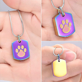 百年家事殡葬厂家ebay热销纪念亲人宠物毛发骨灰盒吊坠不锈钢军牌