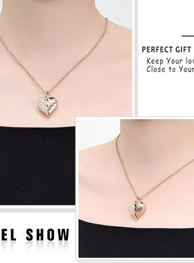 百年家事殡葬厂家亚马逊热销不锈钢心形翅膀可打开纪念亲人宠物骨