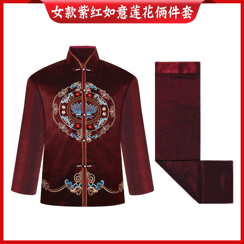 寿衣两件套罩衣罩裤水晶棉面料衣服男女款送老衣逝世寿终殡葬用品