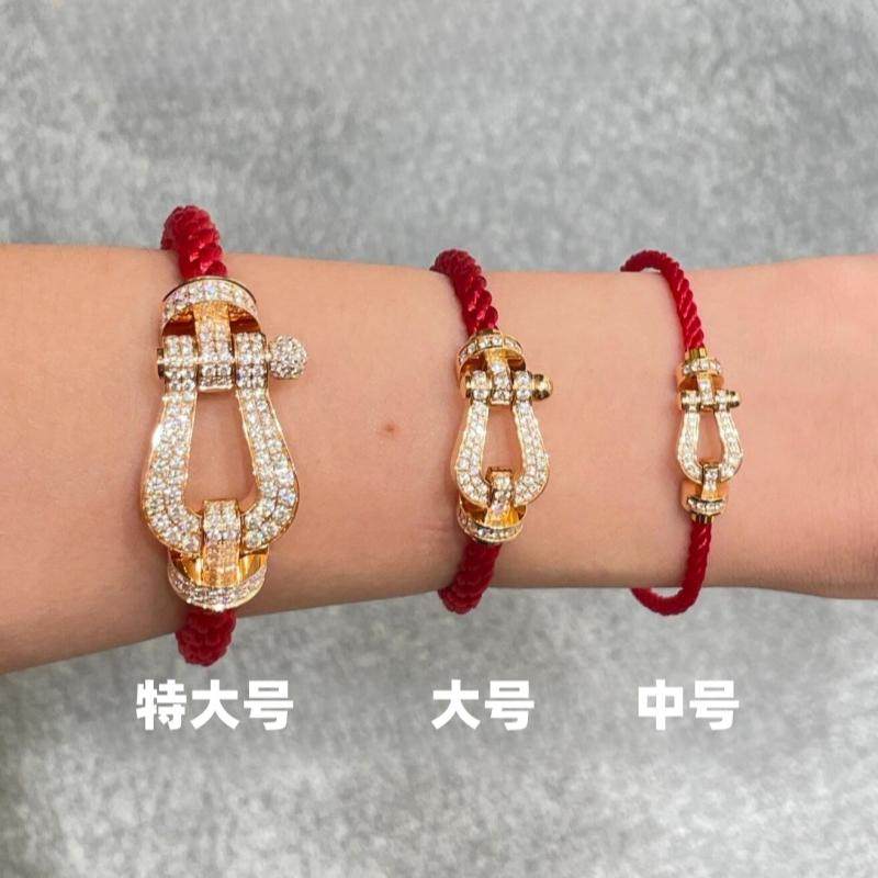 香港马蹄扣高定红绳满钻手链情侣款男女手镯18K玫瑰金本命年转运,饰品/流行首饰/时尚饰品新,手链,淘宝优惠券,粉丝福利购,淘宝优惠卷