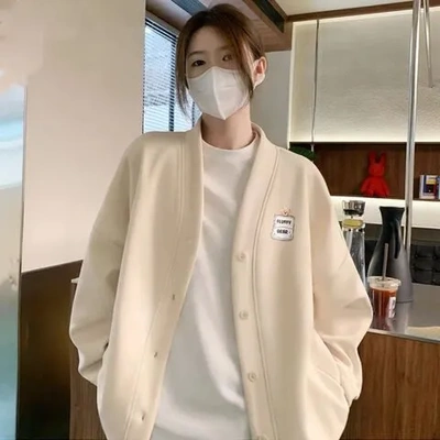 感外套卫衣开衫over女韩系棒球服宽松春秋季size慵懒风超好看