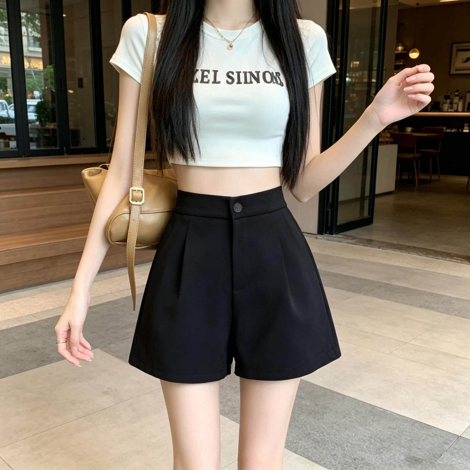 雪纺西装短裤女夏季2026