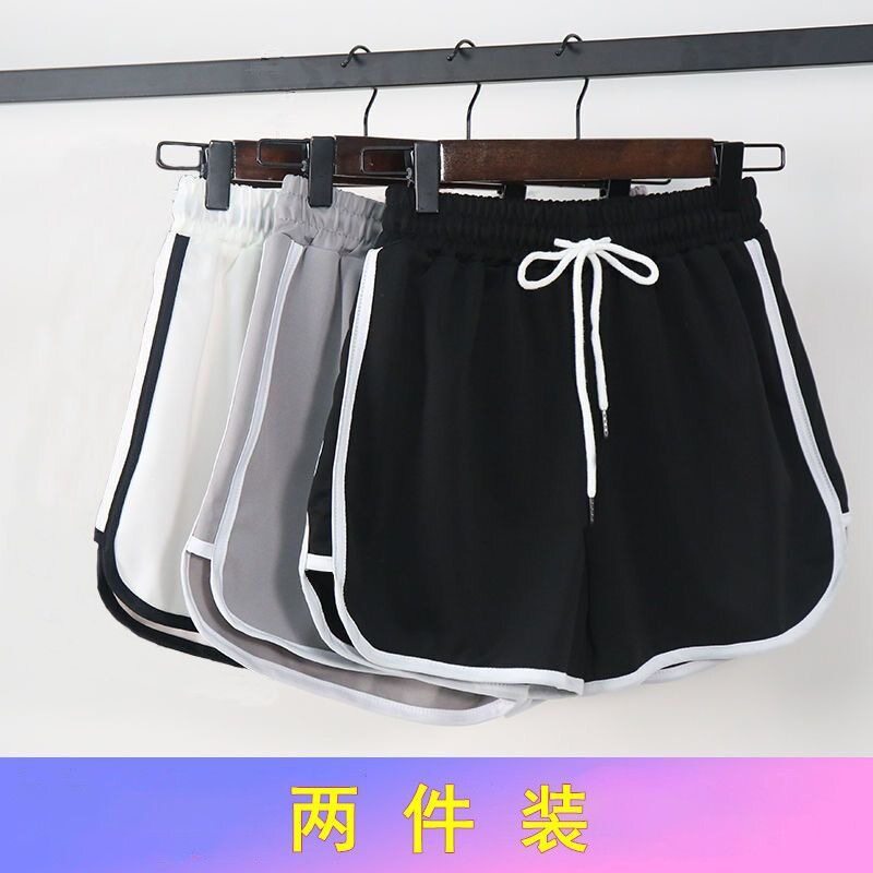 运动短裤宽松高腰夏季休闲瑜伽裤跑步居家短裤女韩版阔腿短裤睡裤