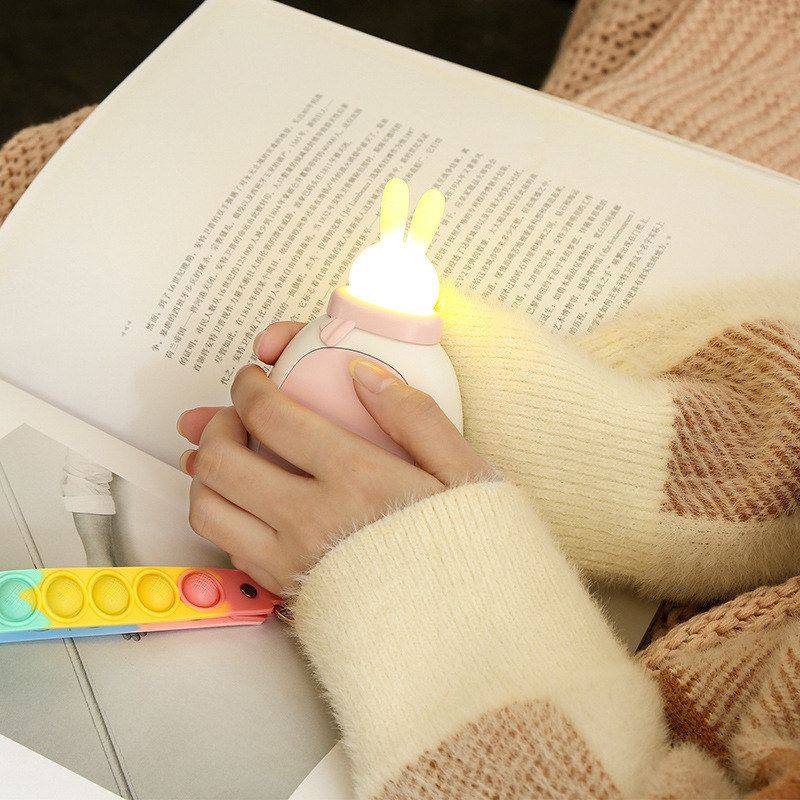 萌兔冬季新款USB宝2022暖手软胶小夜灯礼品便携式迷你暖宝宝卡通,居家日用,暖手宝,淘宝优惠券,粉丝福利购,淘宝优惠卷