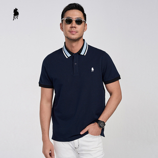 PAOLO GARAGE2025夏设计感POLO衫男撞色拼接翻领短袖时尚休闲T恤