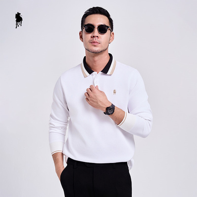 POLO领男士商务休闲新款套头