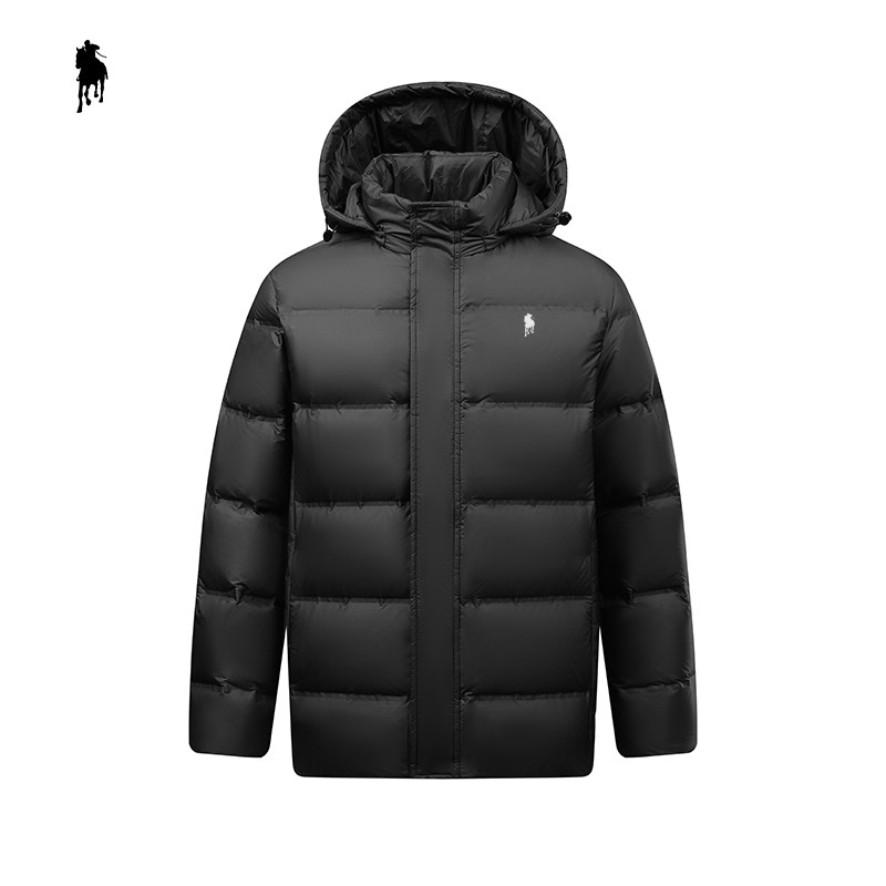 PAOLO GARAGE羽绒服男2025冬季新款时尚百搭连帽鸭绒外套男