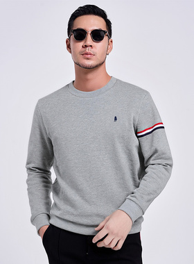 PAOLO GARAGE圆领卫衣男2025冬季新款时尚百搭打底衫男士休闲长袖