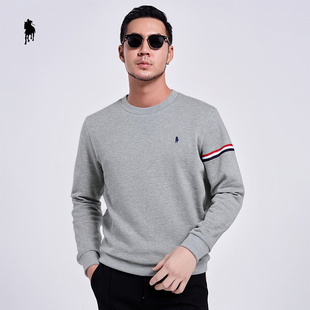 PAOLO GARAGE圆领卫衣男2025冬季新款时尚百搭打底衫男士休闲长袖