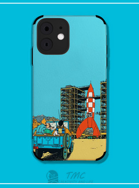 个性丁丁历险记奔向月球怀旧漫画手机壳适用于华为mate50/p50苹果13promax三星s20硅胶iPhone14plus/nova10p
