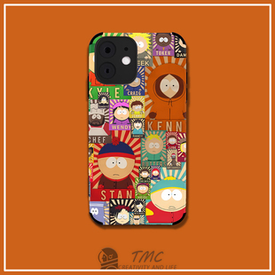 美漫卡通南方公园人物合集凯尔手机壳适用于iPhone15promax三星s24华为mate40/pura70苹果13小米14红米K70/XR