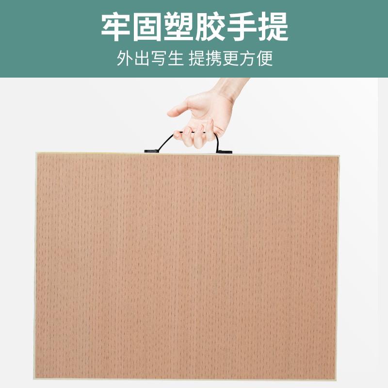 A1实木便携写生画板4K初学者半开木质画架4开绘图板8K2开实心画板图片