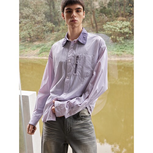 NTALK 撞色翻领通勤透气吸湿速干防晒外套