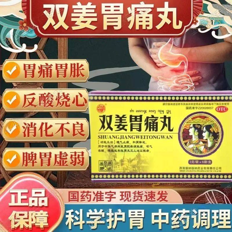 版纳昆中药双姜胃痛丸3g*9袋/盒慢性浅表性理气止痛和胃降逆反酸