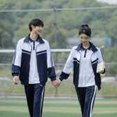 运动会团体服高中毕业班服二杠 短袖 初中小学生秋季 校服三件套夏季