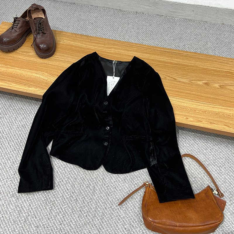 港风文艺范秋季新款一七然气质百搭净色显瘦单排扣减龄休闲外套女,女装/女士精品,短外套,淘宝优惠券,粉丝福利购,淘宝优惠卷