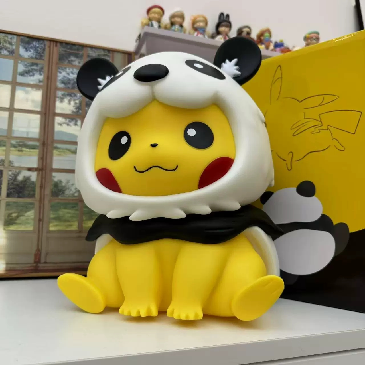 熊猫cos皮卡丘 宝可梦公仔手办 超大号 潮玩动漫家居装饰模型摆件