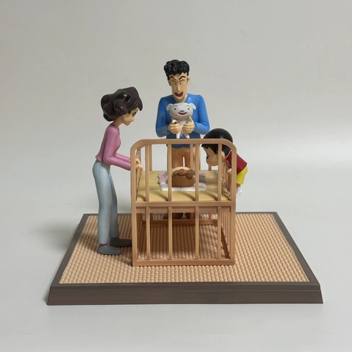 蜡笔小新摆件蜡笔小新全家福 小葵的诞生 场景雕像全家福手办模型