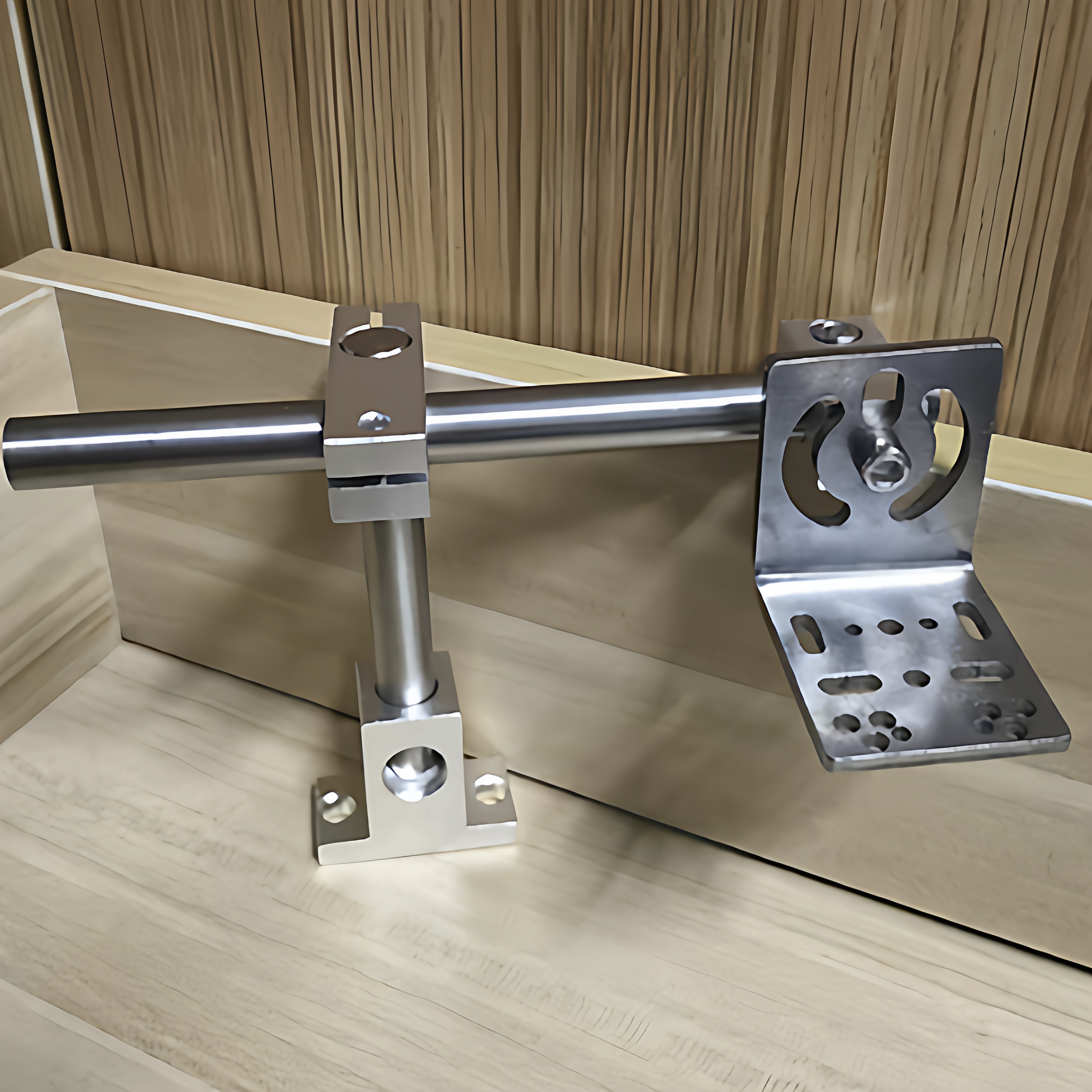 工业相机安装支架固定可调节上下旋转 实心杆横100竖100 安装片