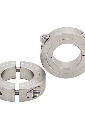 304不锈钢固定环分离型固定环FAQ56/FAP06挡圈卡箍轴锁紧定位轴套