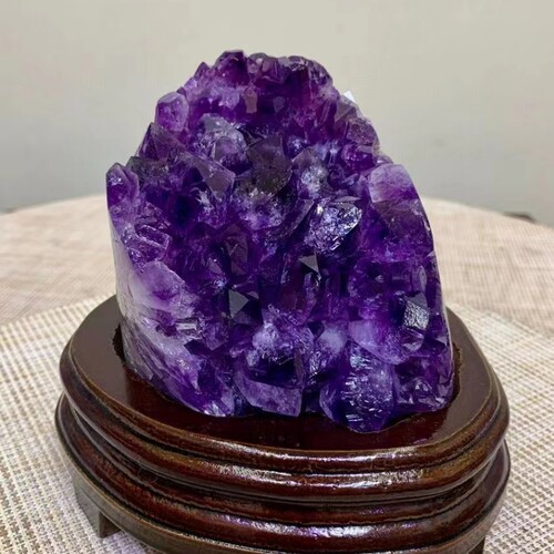 天然乌拉圭紫水晶洞原石紫晶块紫晶簇摆件紫水晶消磁石