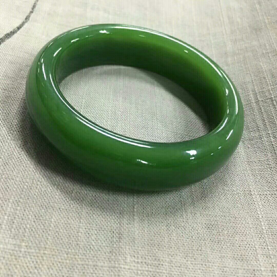 和田玉碧玉手镯工艺品老坑俄料玉镯厂家带证书支持复检一件代发
