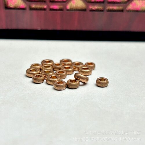 5mm紫铜散珠记数珠diy配珠文玩手串项链配饰隔片隔珠西藏弟子珠