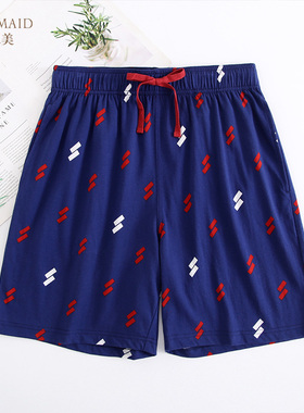 Rosemaid/罗丝美纯棉针织印花松紧腰男士运动短裤春夏新款 62012