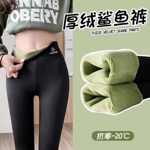 加绒弹力打底芭比瑜伽裤 春秋冬季 女 女外穿高腰收腹2025新款 鲨鱼裤