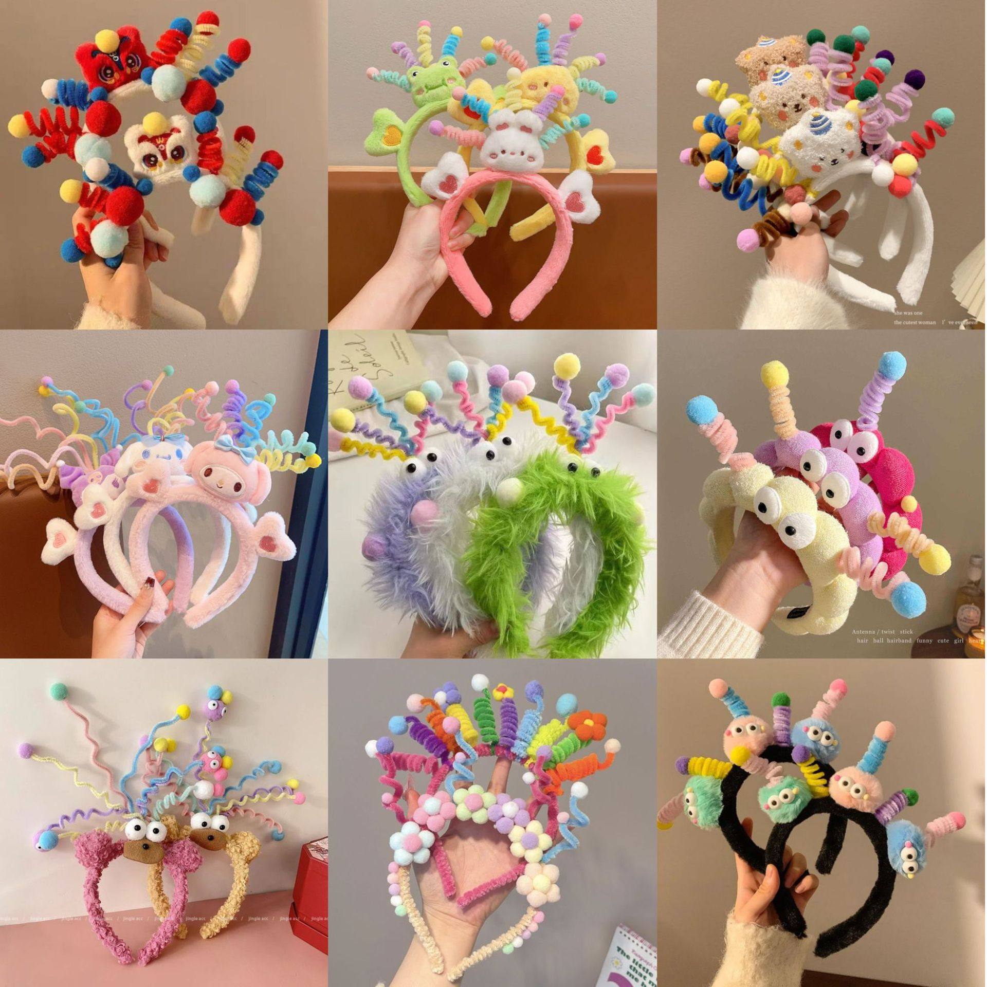 卡通可爱儿童洗脸毛绒发箍宝宝