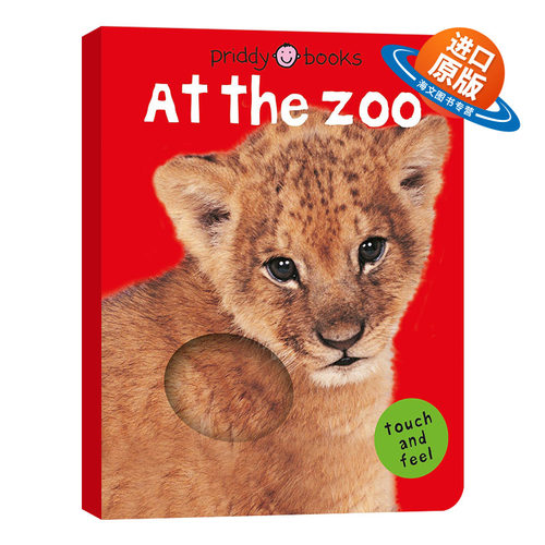 英文原版绘本 Bright Baby Touch & Feel at the Zoo 纸板书 英文版 进口英语原版书籍