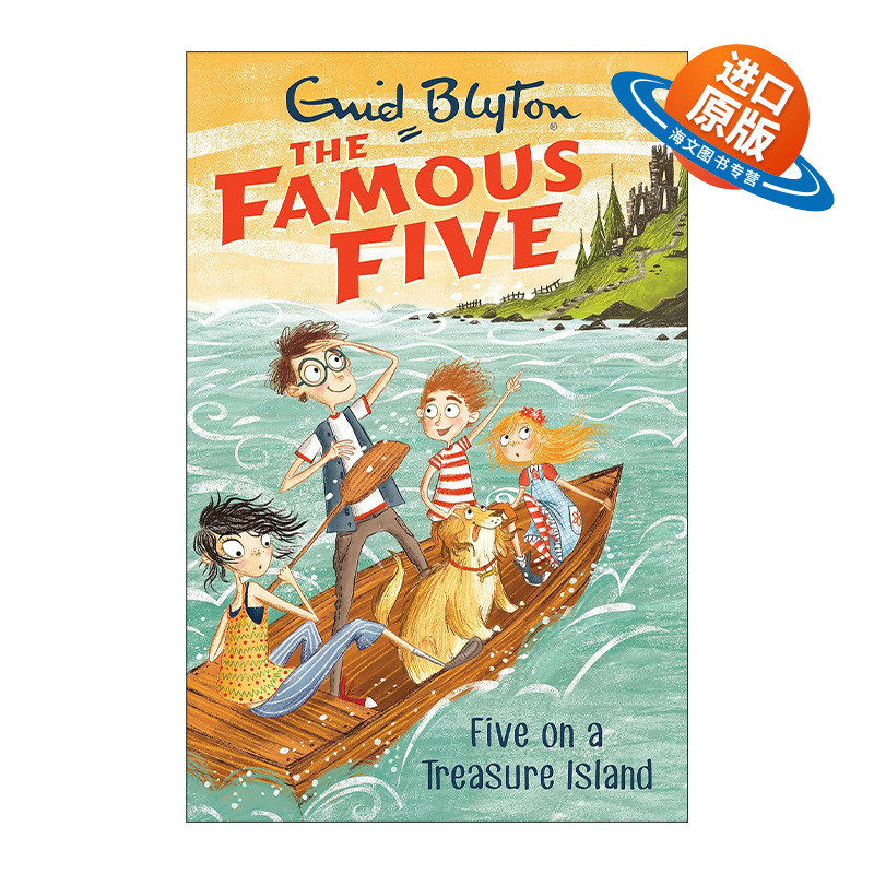 英文原版The Famous Five: Five On A Treasure Island金银岛上的五个人 五伙伴历险记1疯狂侦探团 儿童动作冒险小说 伊妮德布莱顿