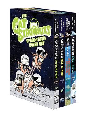 英文原版 CatStronauts Space-Tastic Boxed Set 猫猫历险记1-4册盒装 全彩漫画书太空宇宙题材 英文版 进口英语原版书籍
