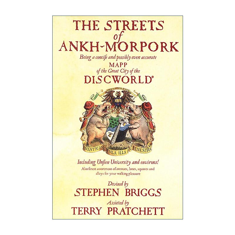 英文原版 The Streets Of Ankh-Morpork 碟形世界 安卡摩波城地图 特里·普拉切特 英文版 进口英语原版书籍