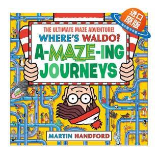 英文原版 Where's Waldo Amazing Journeys 沃尔多在哪里 神奇的旅行 儿童精装趣味游戏活动书 迷宫 英文版 进口英语原版书籍