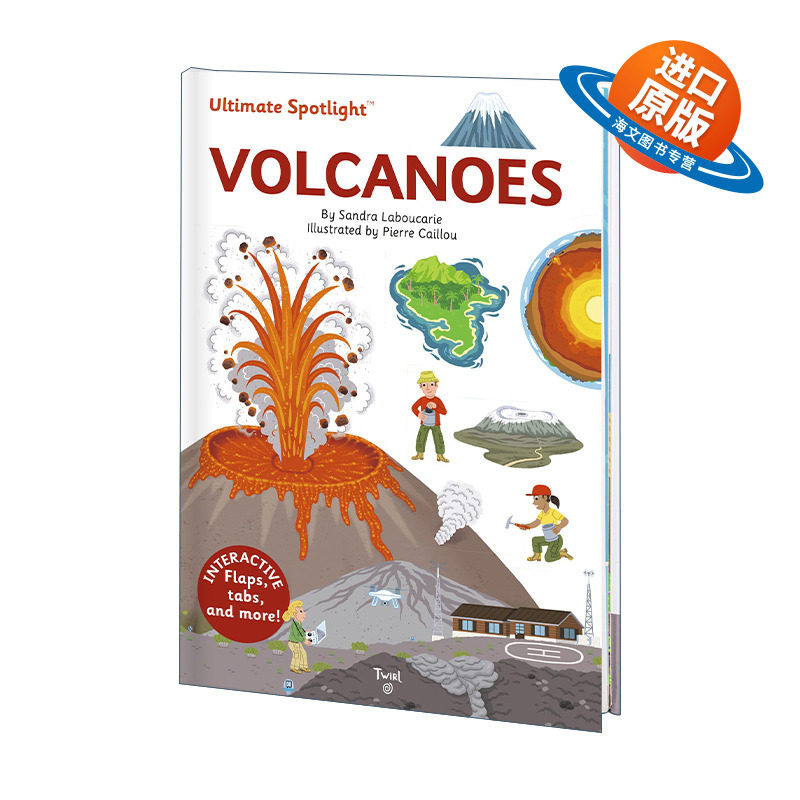 英文原版绘本 Ultimate Spotlight Volcanoes 极致系列 火山 精装绘本 立体翻翻机关书 英文版 进口英语原版书籍
