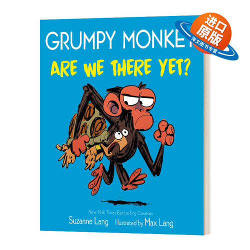 英文原版 Grumpy Monkey Are We There Yet 暴怒猴 我们到了吗 幼儿情绪管理绘本 纸板书 英文版 进口英语原版书籍儿童外文书