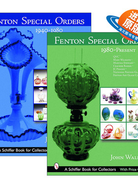 英文原版 Fenton Special Orders 芬顿特别订单艺术玻璃收藏指南2册 精装全彩图册 John Walk 英文版 进口英语原版书籍
