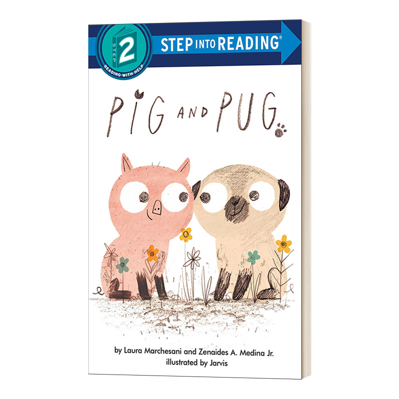 英文原版绘本 Step into Reading 2 - Pig and Pug 猪和哈巴狗 儿童英语分级读物 英文版 进口英语原版书籍