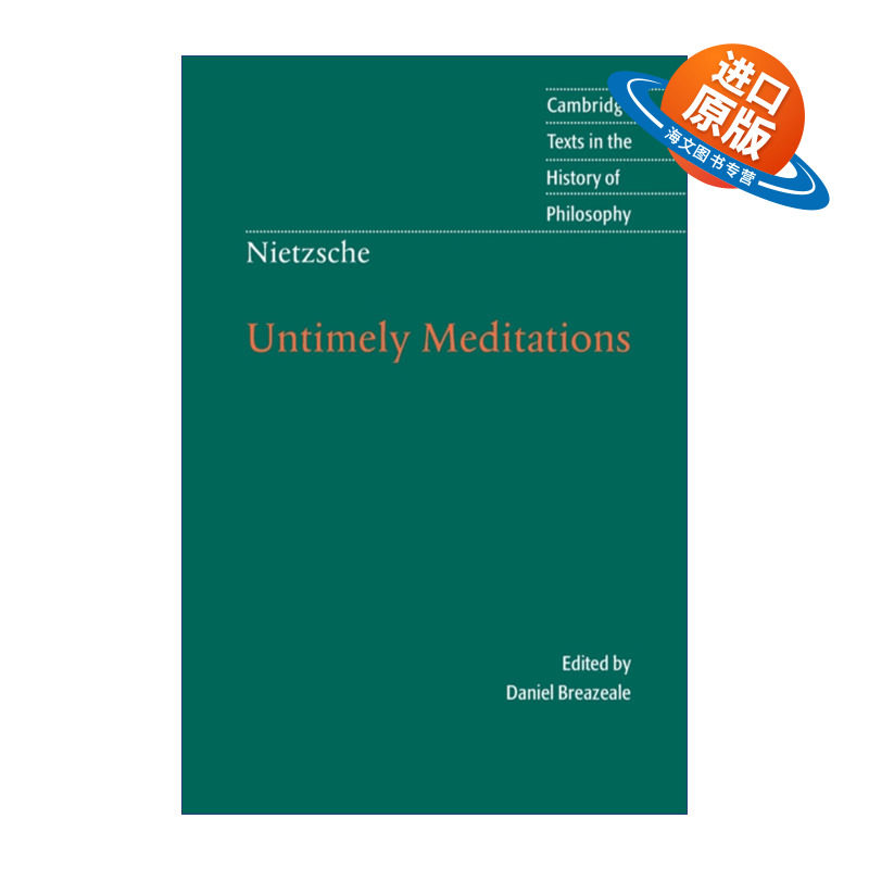 英文原版 Nietzsche Untimely Meditations 尼采 不合时宜的沉思 剑桥哲学史文本系列 英文版 进口英语原版书籍