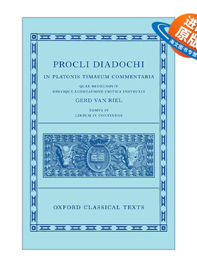英文原版 Proclus Commentary on Timaeus  Book 4 普罗克鲁斯 论柏拉图蒂迈欧篇 卷四 精装 英文版 进口英语原版书籍