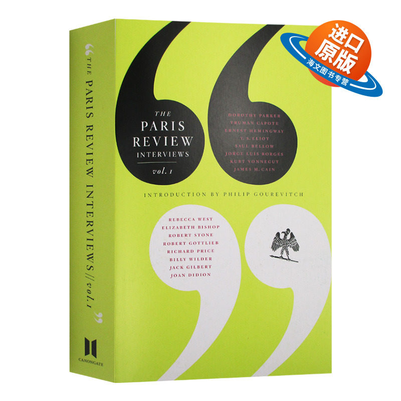 巴黎评论作家访谈1 英文原版 The Paris Review Interviews 1 文学批评 英文版 进口原版英语书籍