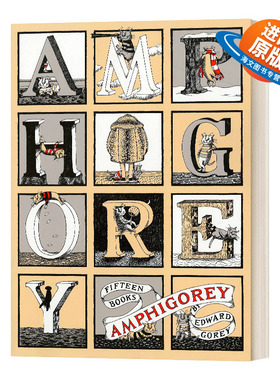 英文原版 Edward Gorey Amphigorey 无聊的幽默 漫画经典 黑色幽默大师爱德华戈里 英文版 进口英语原版书籍