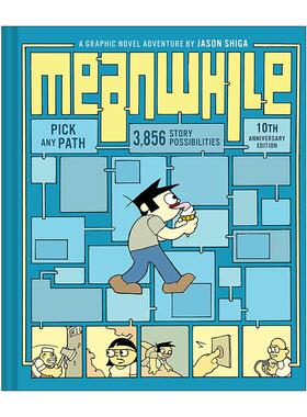 英文原版 Meanwhile Pick Any Path 3856 Story Possibilities 同时 儿童精装冒险漫画 Jason Shiga 英文版 进口英语原版书籍