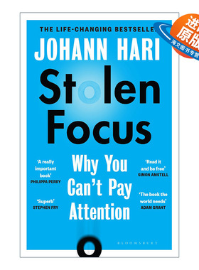 英文原版 Stolen Focus 被偷走的注意力 失联作者约翰·哈里新作 英文版 进口英语原版书籍